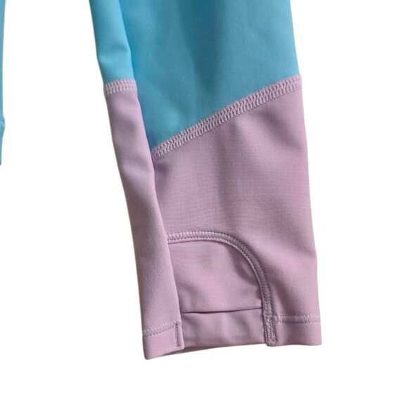 Athleta Girl Long Sleeve Rashguard In Aqua Sz L/12 NWT - Picture 4 of 11